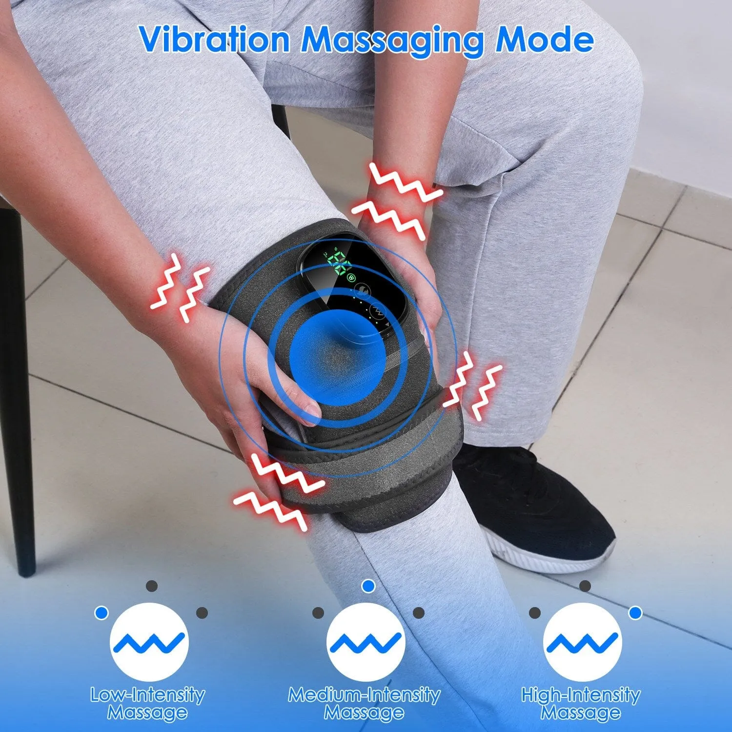 3-in-1 Heated Pads Massager with 3 Level Vibration