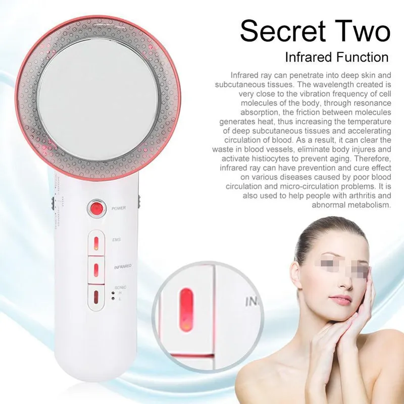 3 In 1 Ultrasonic Lipo Cavitation EMS Body Slimming Remove Fat Skin Lift Beauty Tool Cellulite Remover Weight Loss EMS Body Slimming Massager