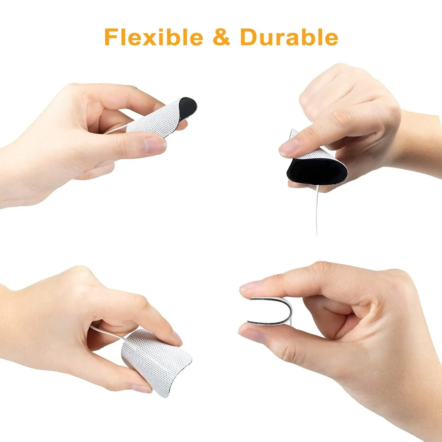 4-Piece: Reusable Self-Adhesive Replacement Electrode Pads