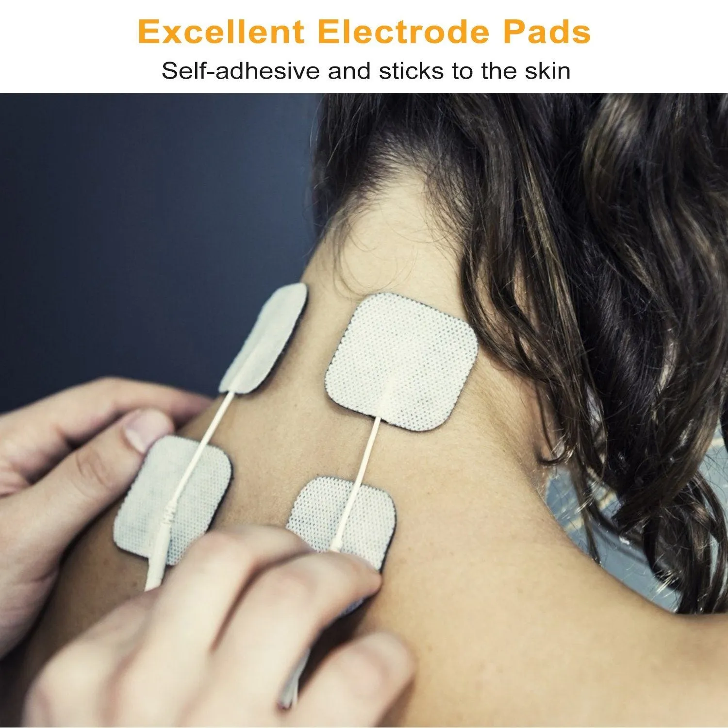 4-Piece: Reusable Self-Adhesive Replacement Electrode Pads