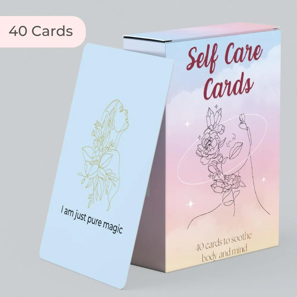 40 Self Care Cards for Women | Positive Affirmation | Body and Mind Positivity | Self Love, Motivation, Kindness Cards | Colourful Cards. Great Gifts