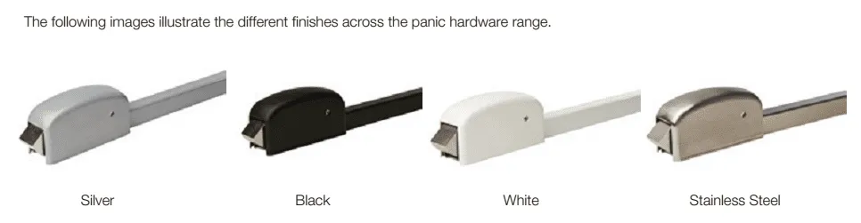 40TCPH3570320. STRAND PH357 Three Point Panic Latch, Silver