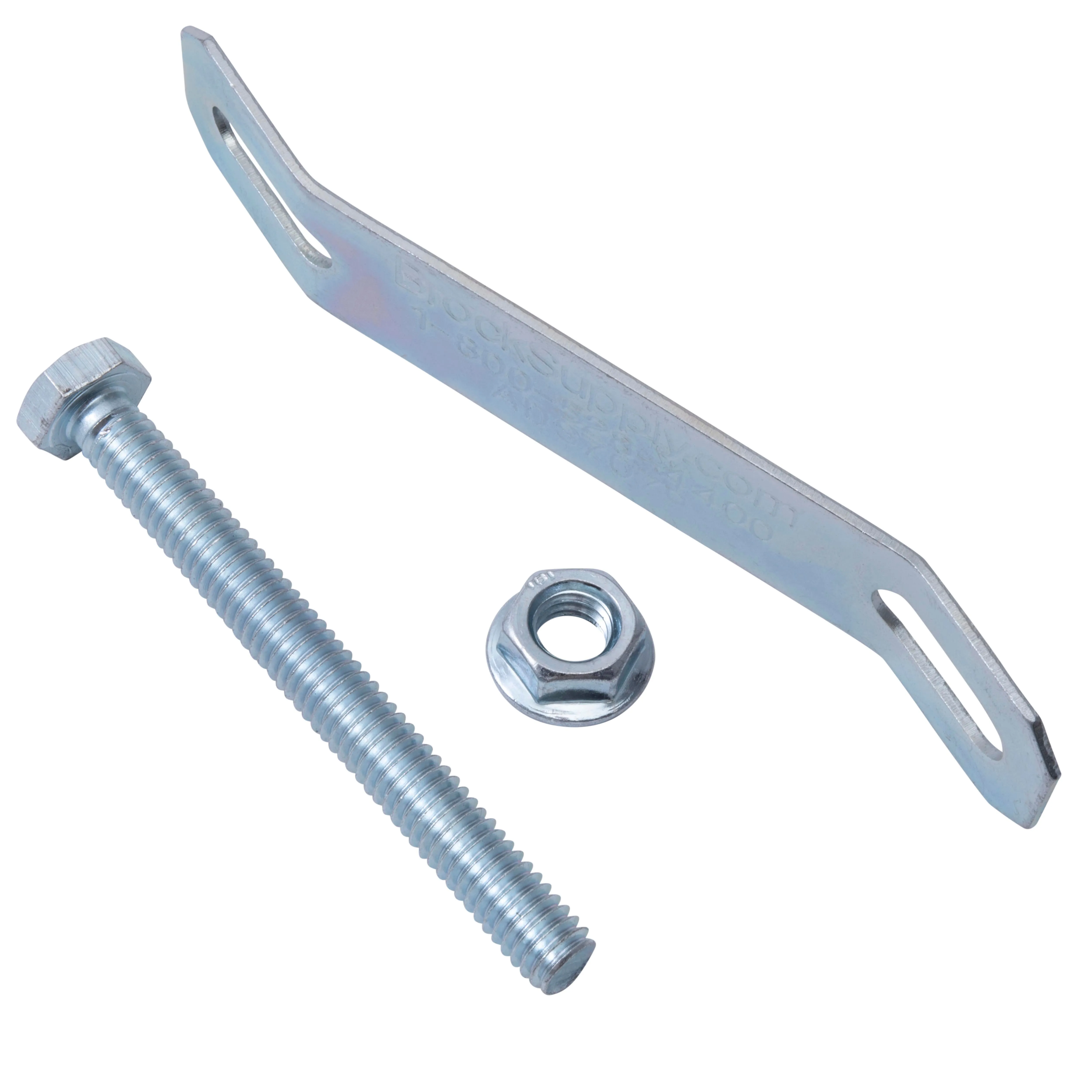 50 pc Set Box of 6.25" Adjustable Transmission Torque Converter Galvanized Retainer Bracket Strap w/ 3" Bolts & Flange Nuts
