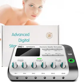 6 Output Channel Multi-Functional TENS Electric Muscle Stimulator Relax Acupuncture Needle Electroacupuncture Body Massager Pads