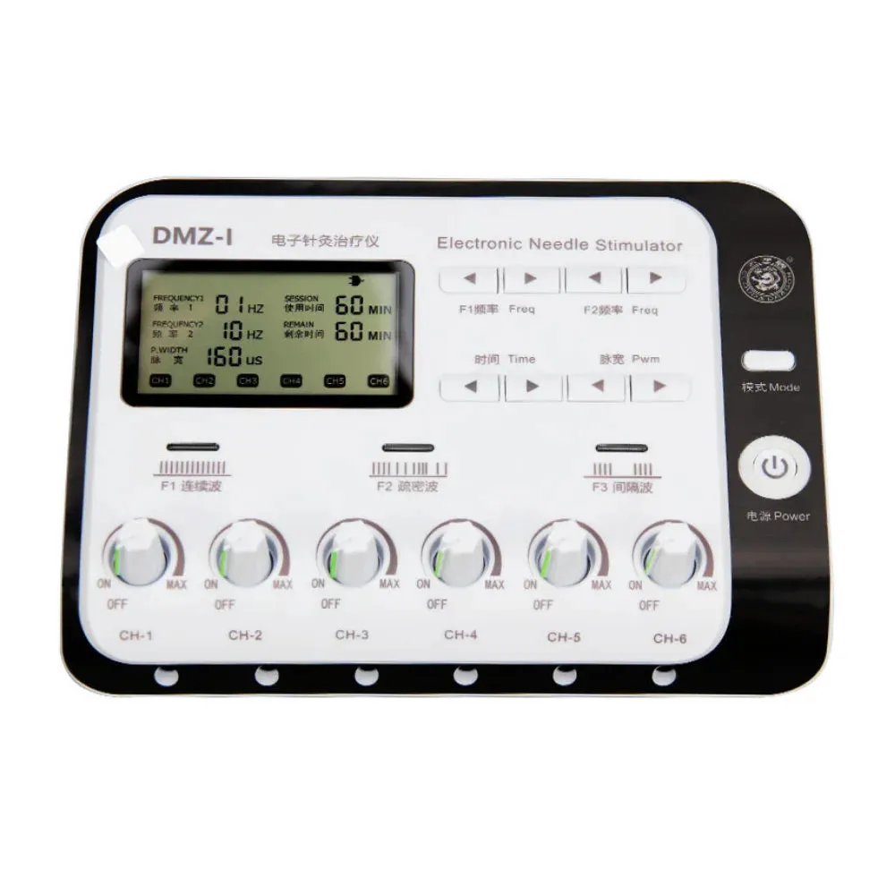 6 Output Channel Multi-Functional TENS Electric Muscle Stimulator Relax Acupuncture Needle Electroacupuncture Body Massager Pads