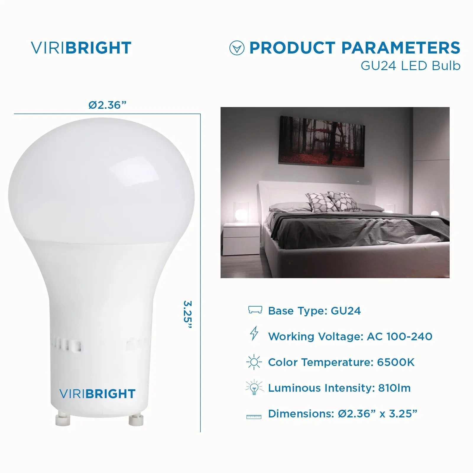 60-Watt Equivalent A19 GU24 General Purpose LED Light Bulb