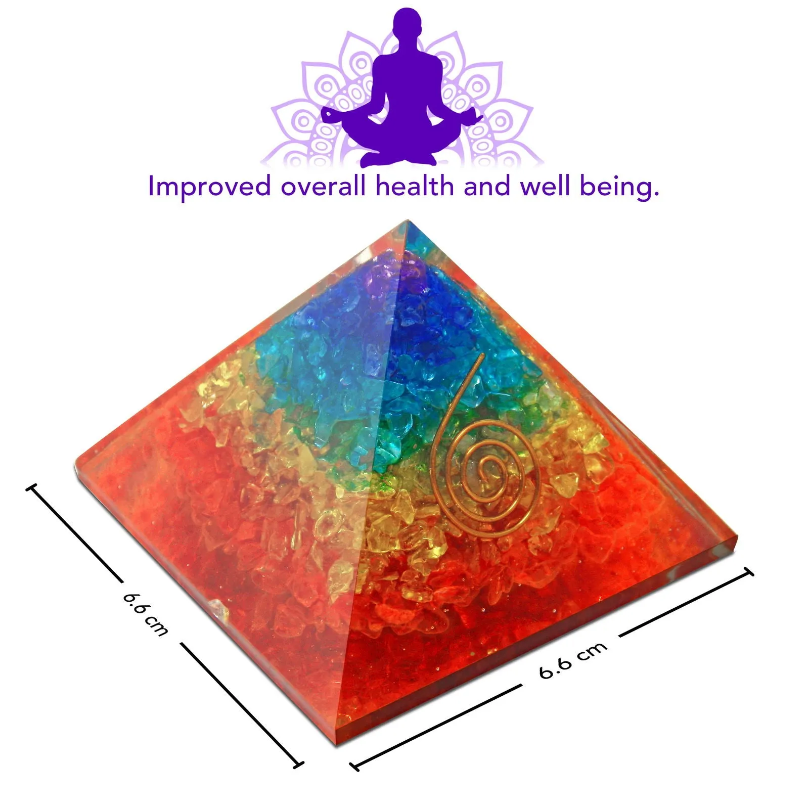 7 Seven Chakra Orgone Pyramid Reiki Healing Chakra Balancing Energy