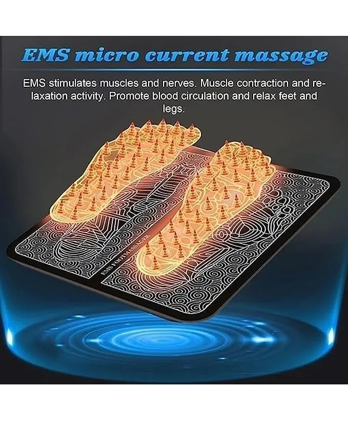 Abhijeet enterprise Rechargeable EMS Foot Massager Mat, Muscle Stimulator, Simulated Massage for Feet, Hands, Arms, Shoulders, Arthritis Pain Relief, Varicose Veins Treatment