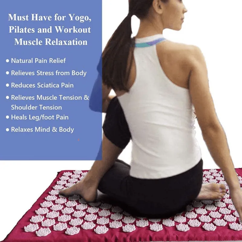 Acupressure Massage Mat For Body Pain C6-8-5 Pink