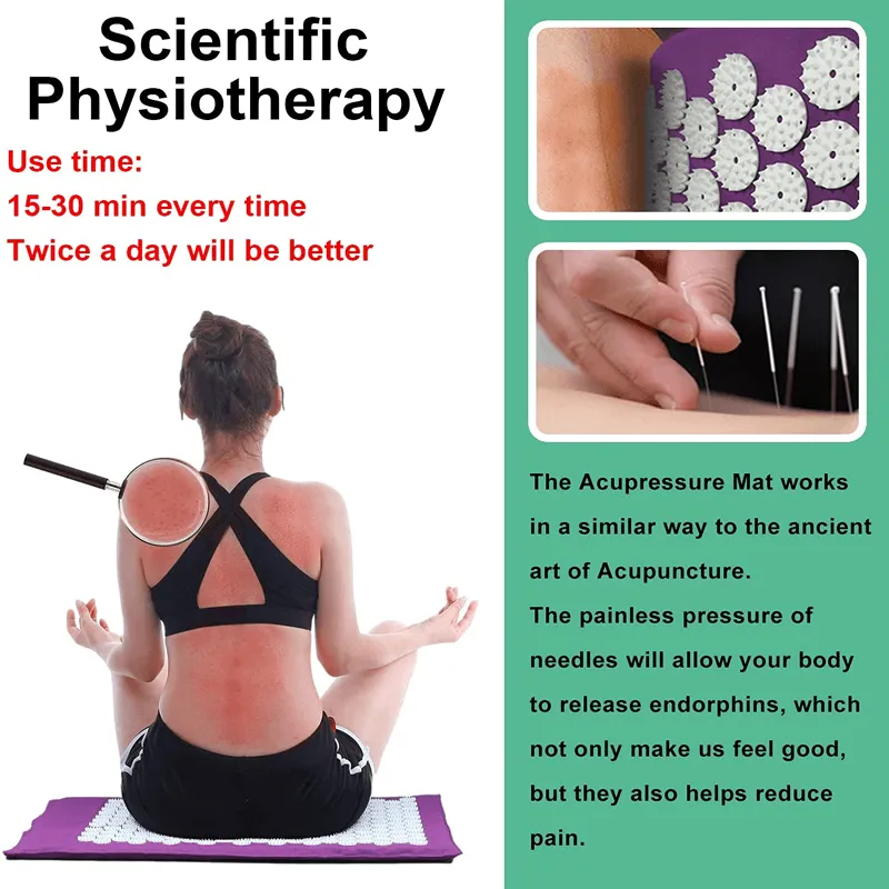 Acupressure Massage Mat For Body Pain C6-8-5 Pink