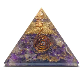 Amethyst Orgone Pyramid Reiki Healing Energy Chakra Balancing Wellness