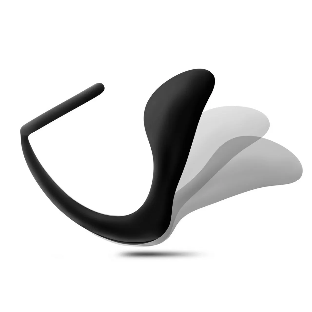 Anal Adventures Platinum Cock Ring Plug - Black