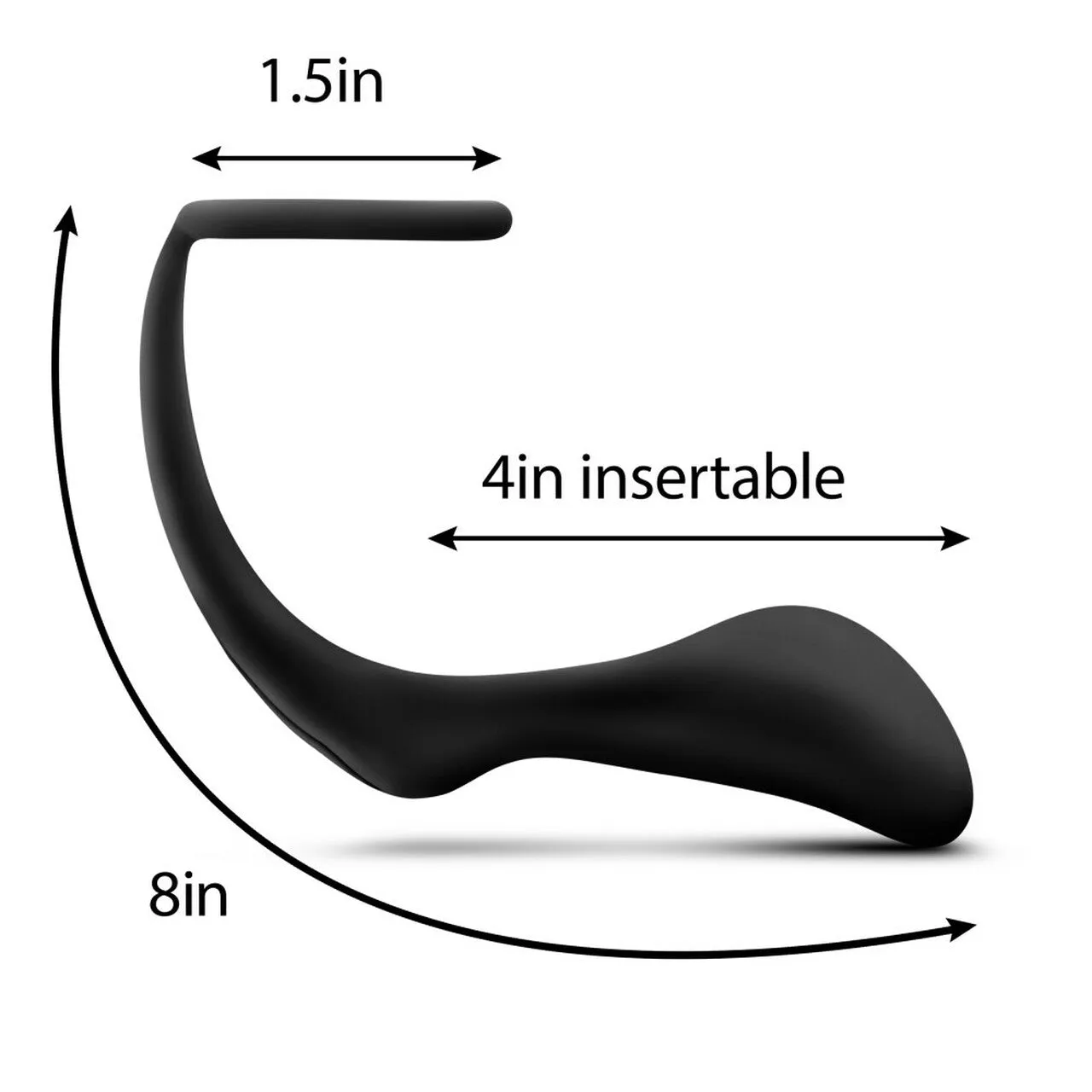 Anal Adventures Platinum Cock Ring Plug - Black
