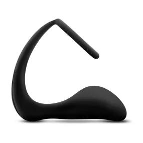 Anal Adventures Platinum Cock Ring Plug - Black