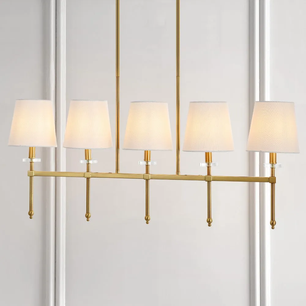 Ansley 38.5" Modern Midcentury Iron Linear LED Pendant