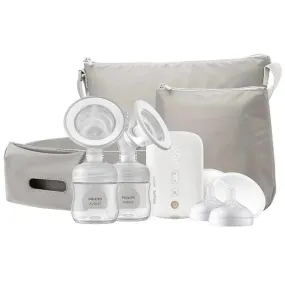 Avent - Electric Double Breast Pump, White with Travel Bag