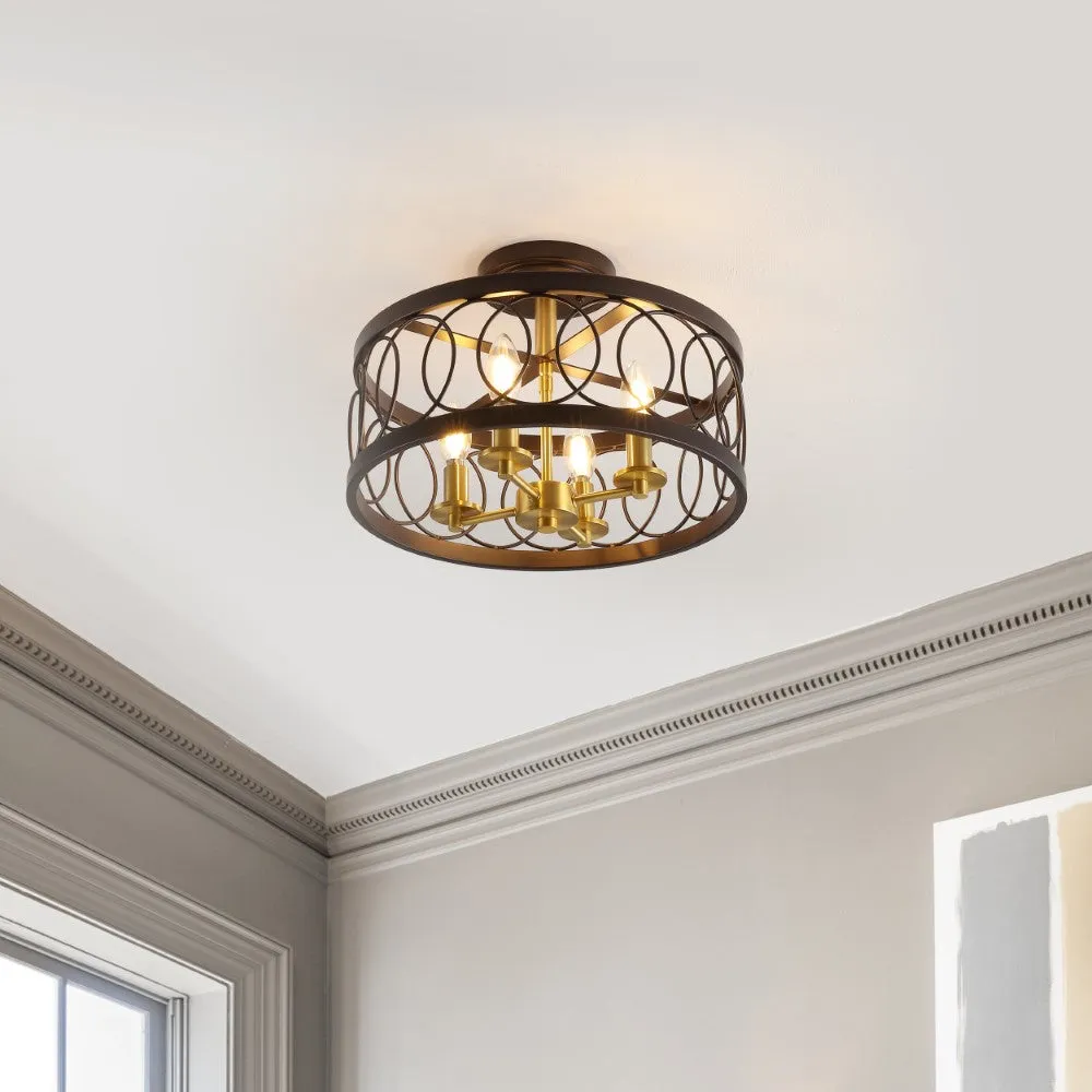 Badger 15.5" Metal LED Semi-Flush Mount