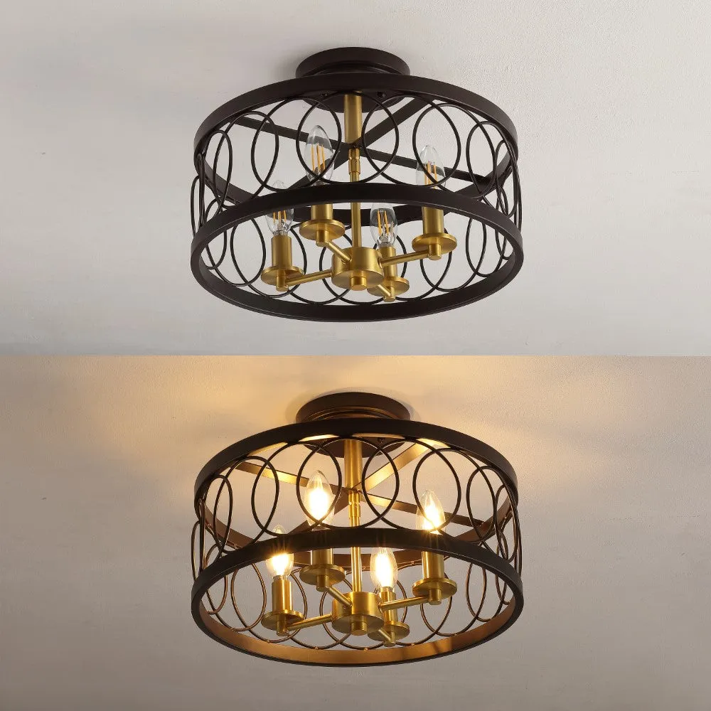 Badger 15.5" Metal LED Semi-Flush Mount