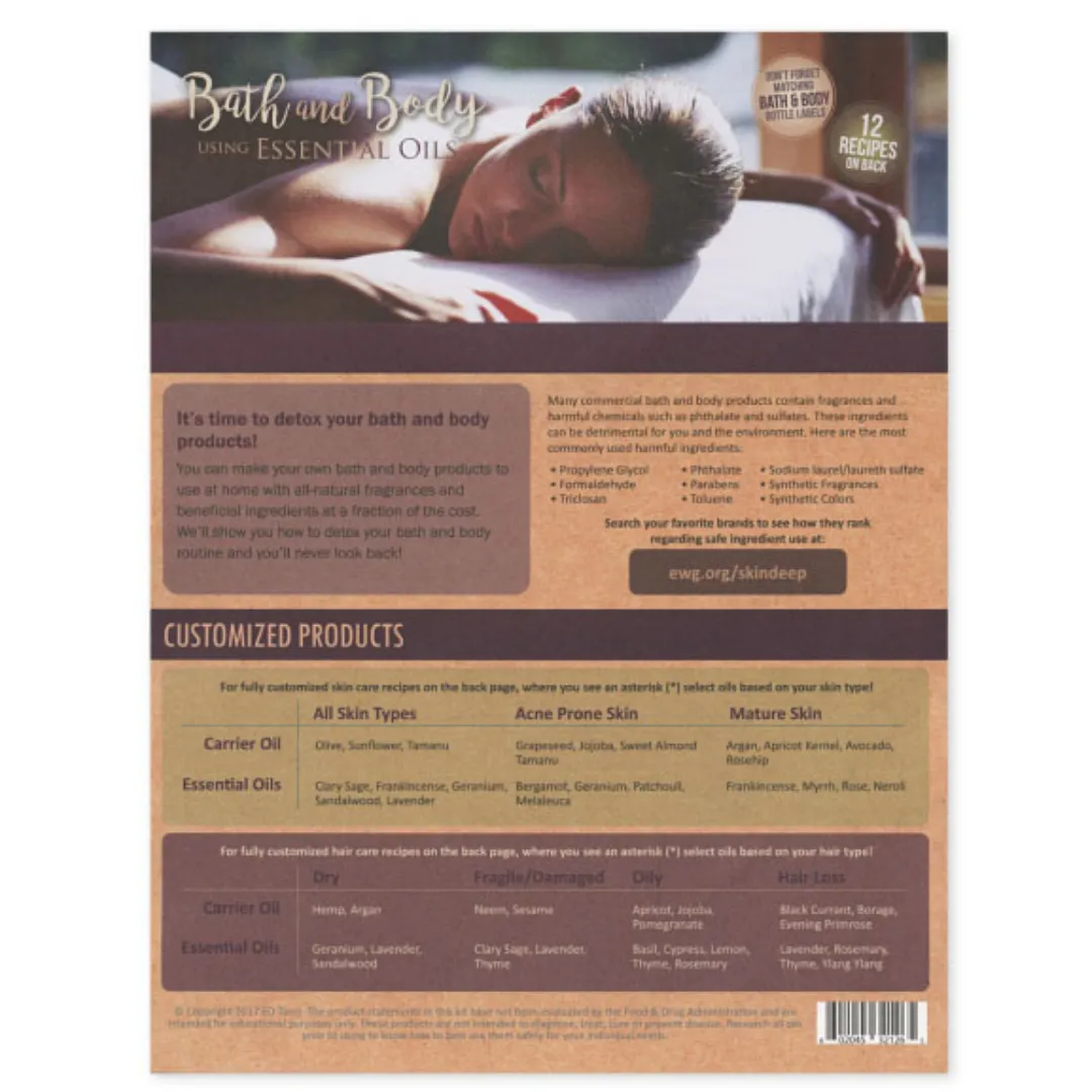 Bath and Body Using Essential Oils Recipe Tear Pad