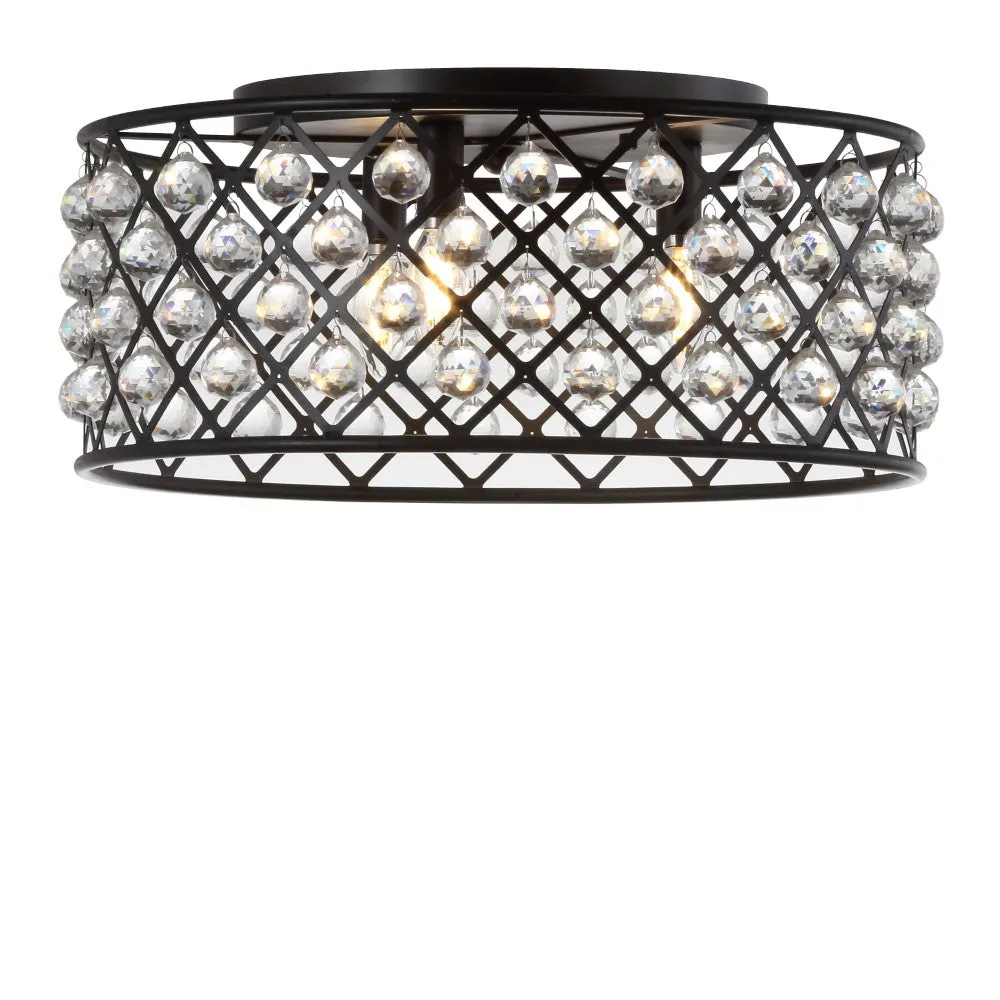 Belem 19" Metal/Crystal LED Flush Mount Ceiling Light