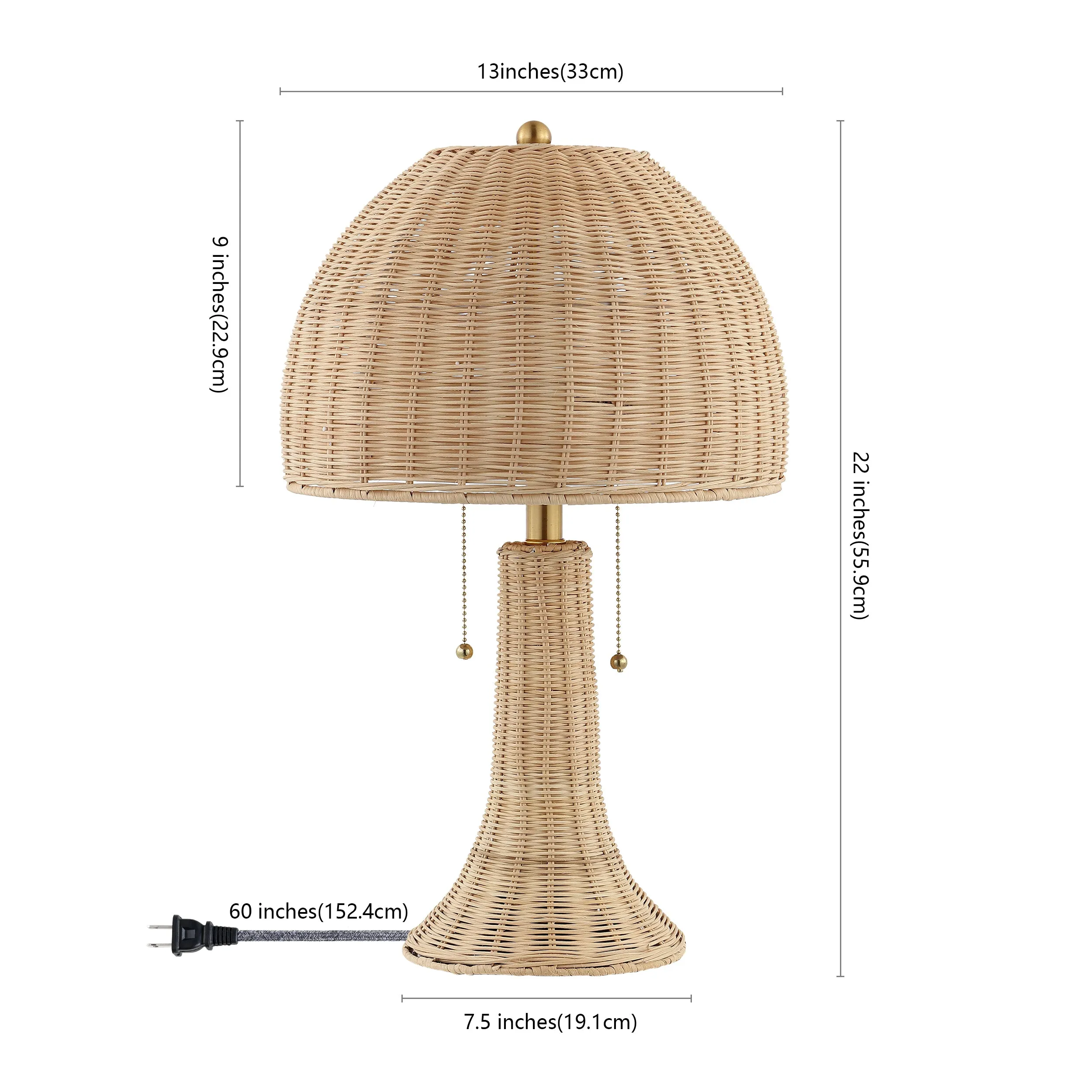 Benny 22"  Bohemian Rustic Iron LED Table Lamp