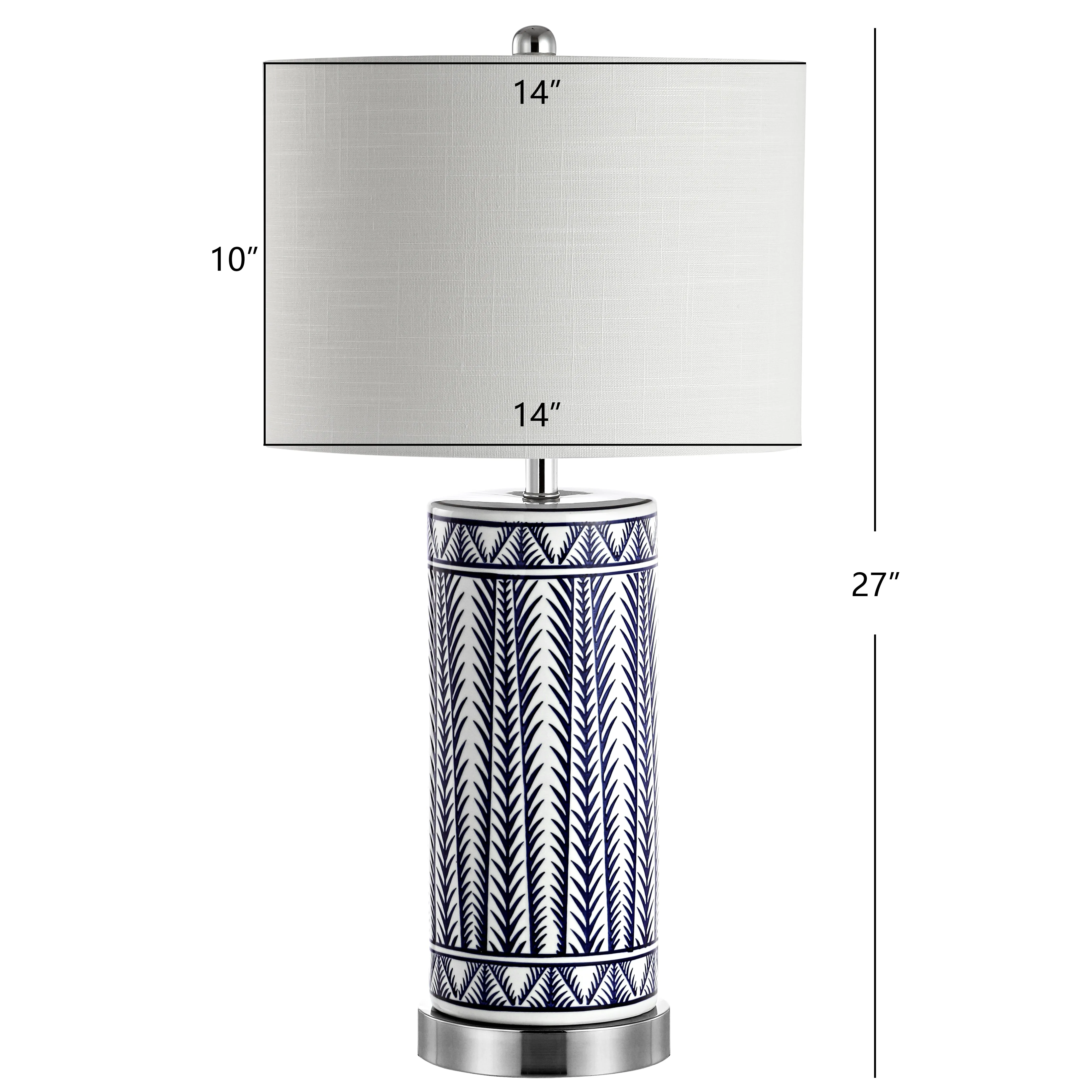 Beseck 27" Ceramic/Iron Contemporary USB Charging LED Table Lamp