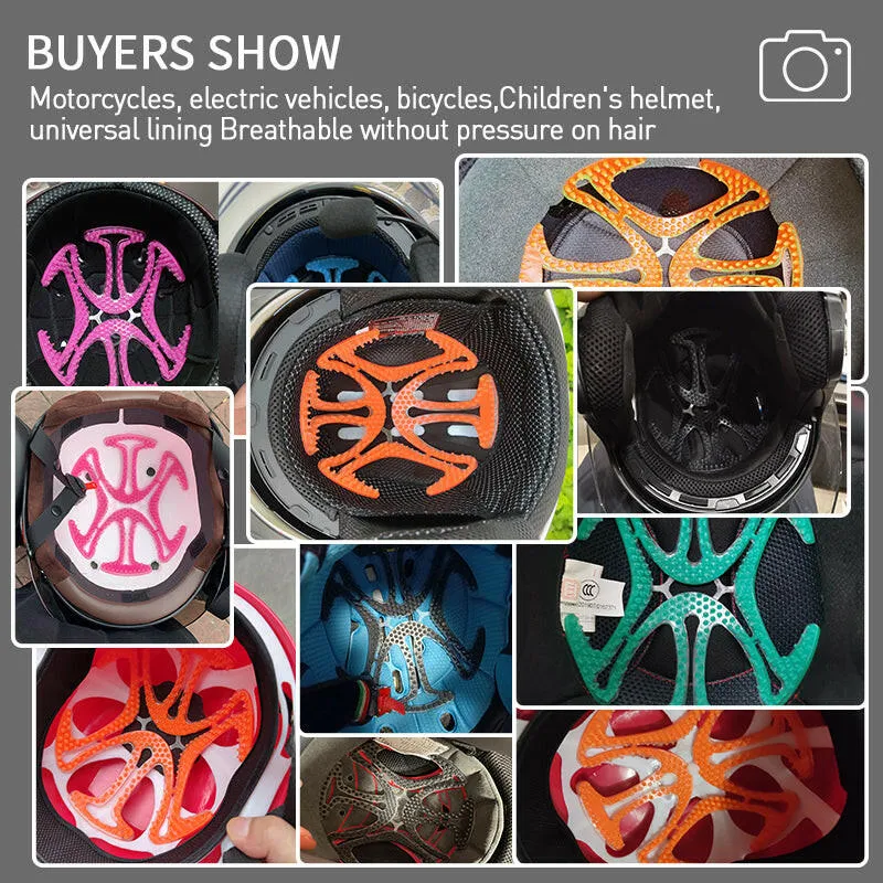 Bicycle Helmet Universal Silicone Elastic Massage Protective Pad Cycling Equipment Breathable Inner Pads for Children Adult