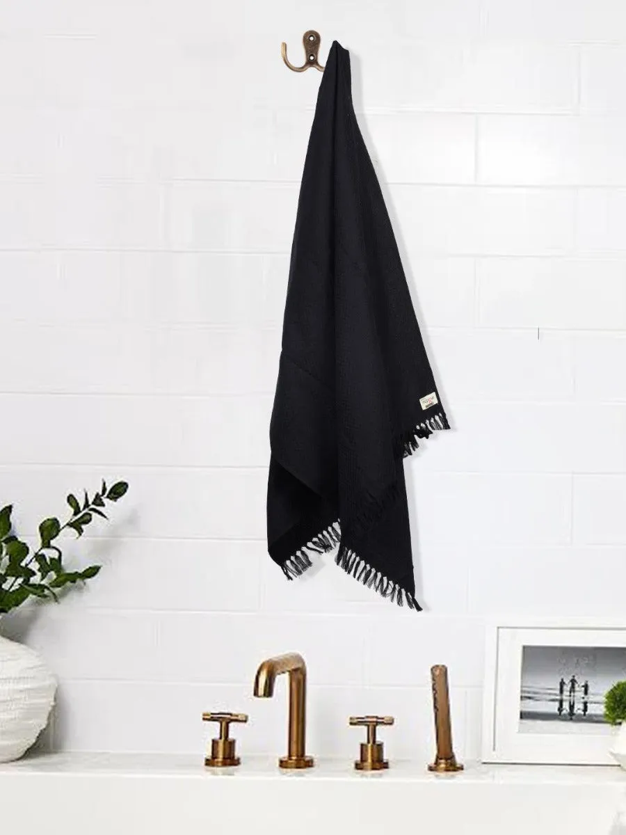 Black Diamond Cotton Towel (Pack of 2)