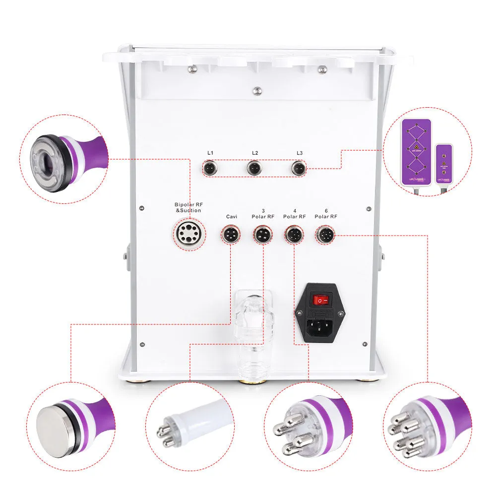 Black Friday 6 in 1 40K Ultrasonic Cavitation RF Machine With Rolling Trolley Cart