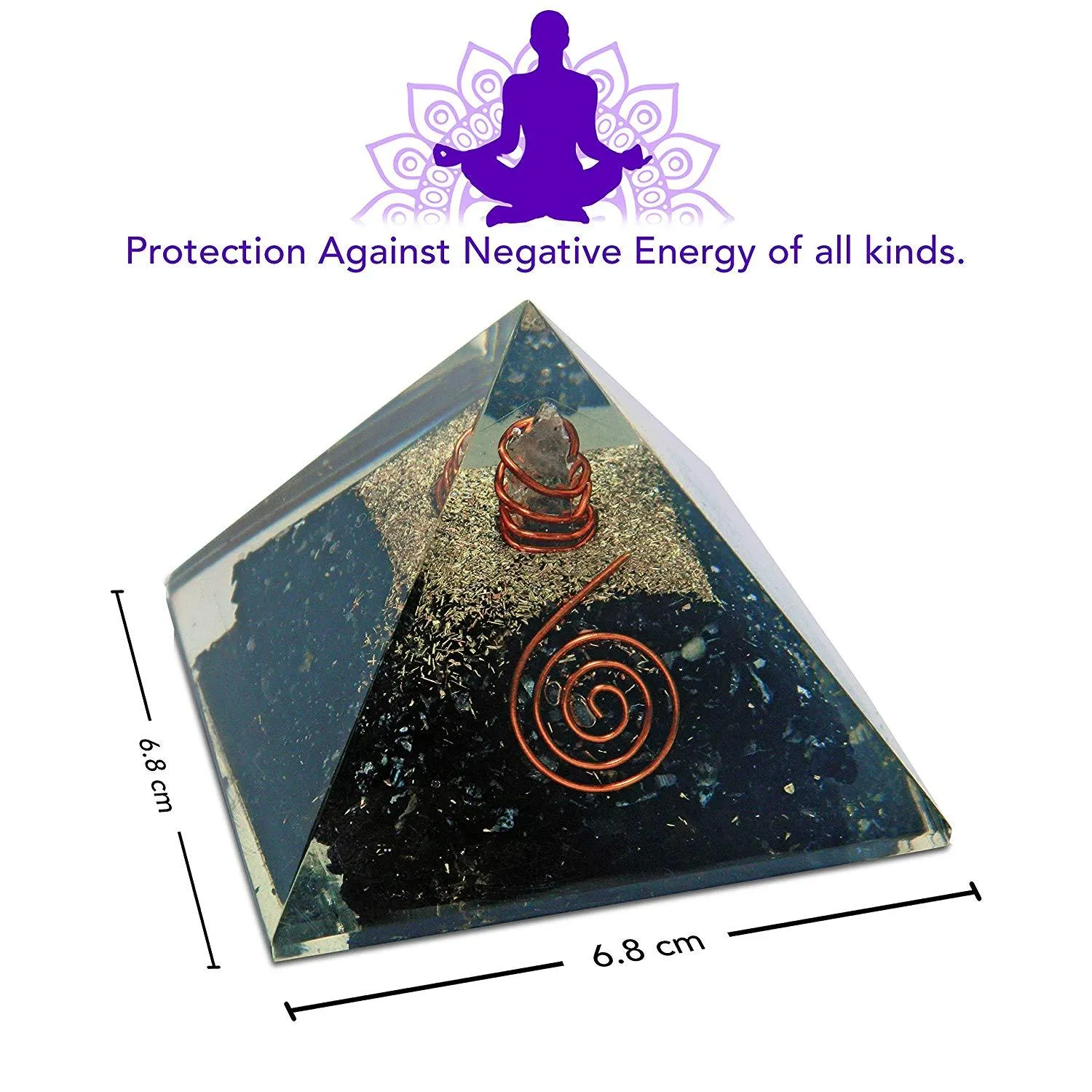 Black Tourmaline Orgone Pyramid Balancing Energy Reiki Healing Chakra