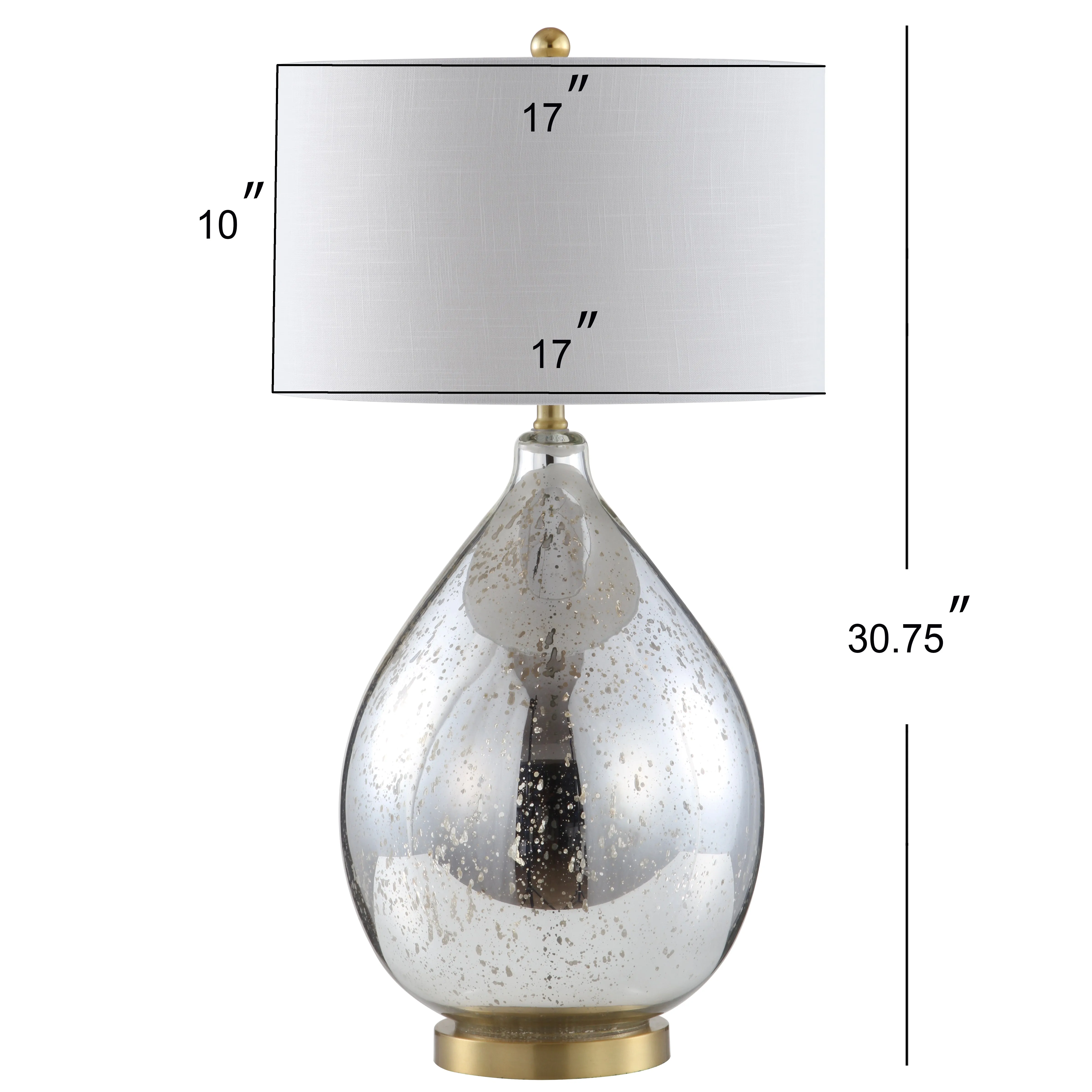 Bluebird 30.75" Glass/Metal LED Table Lamp