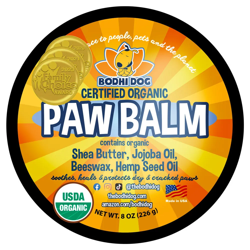 Bodhi Dog Paw Balm | USDA Certified Organic | Natural Soothing & Healing for Dry Cracking Rough Pet Skin | Protect & Restore Cracked and Chapped Dog and Cat Paws & Pads | Better Than Paw Wax | Made in USA
