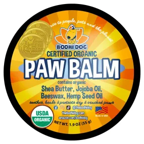 Bodhi Dog Paw Balm | USDA Certified Organic | Natural Soothing & Healing for Dry Cracking Rough Pet Skin | Protect & Restore Cracked and Chapped Dog and Cat Paws & Pads | Better Than Paw Wax | Made in USA