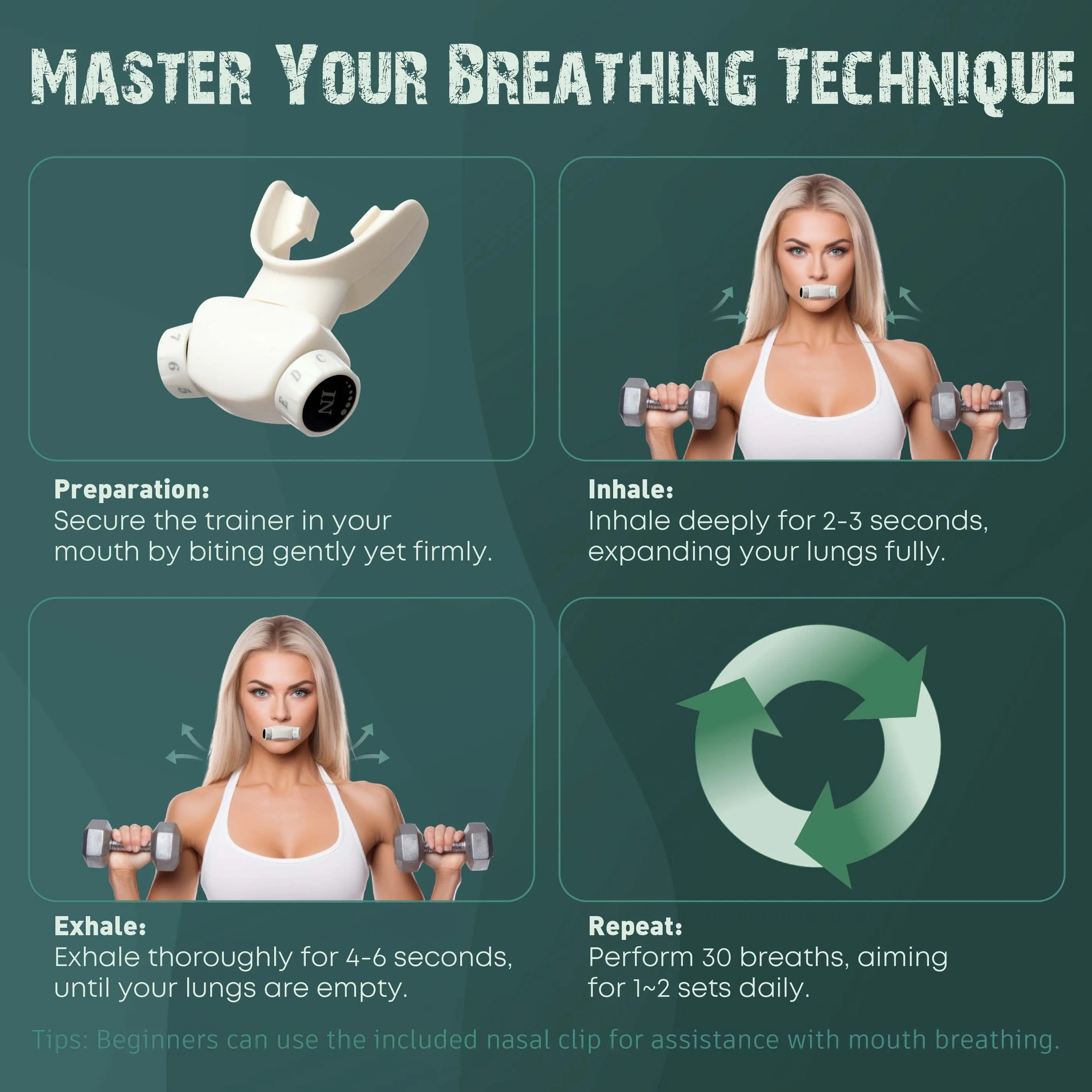 Bodyssey ABT-X Respiratory Muscle Trainer - Breathing Training Device for Lung Exercise and Strengthening(Ivory White)