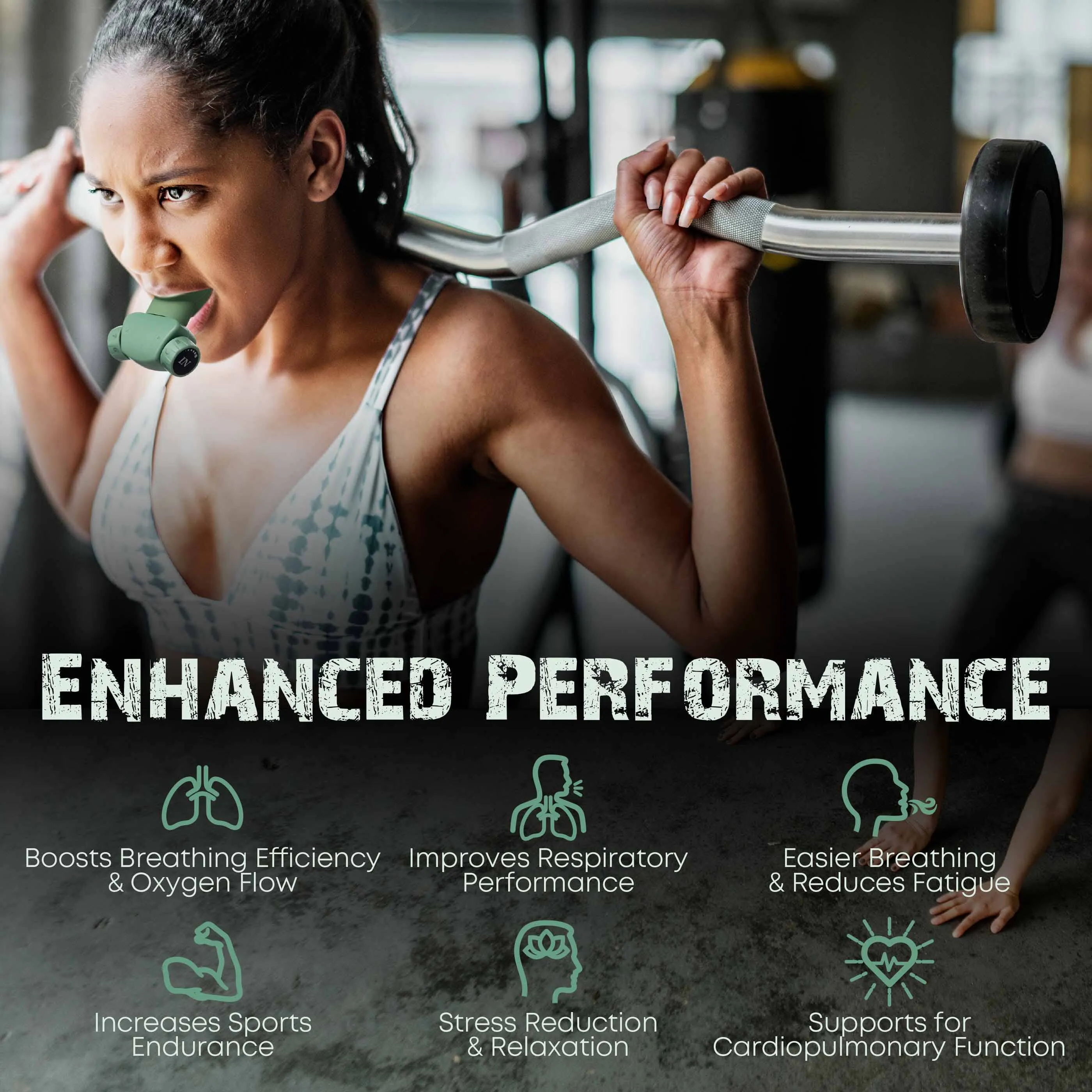 Bodyssey ABT-X Respiratory Muscle Trainer - Breathing Training Device for Lung Exercise and Strengthening(Matte Green)