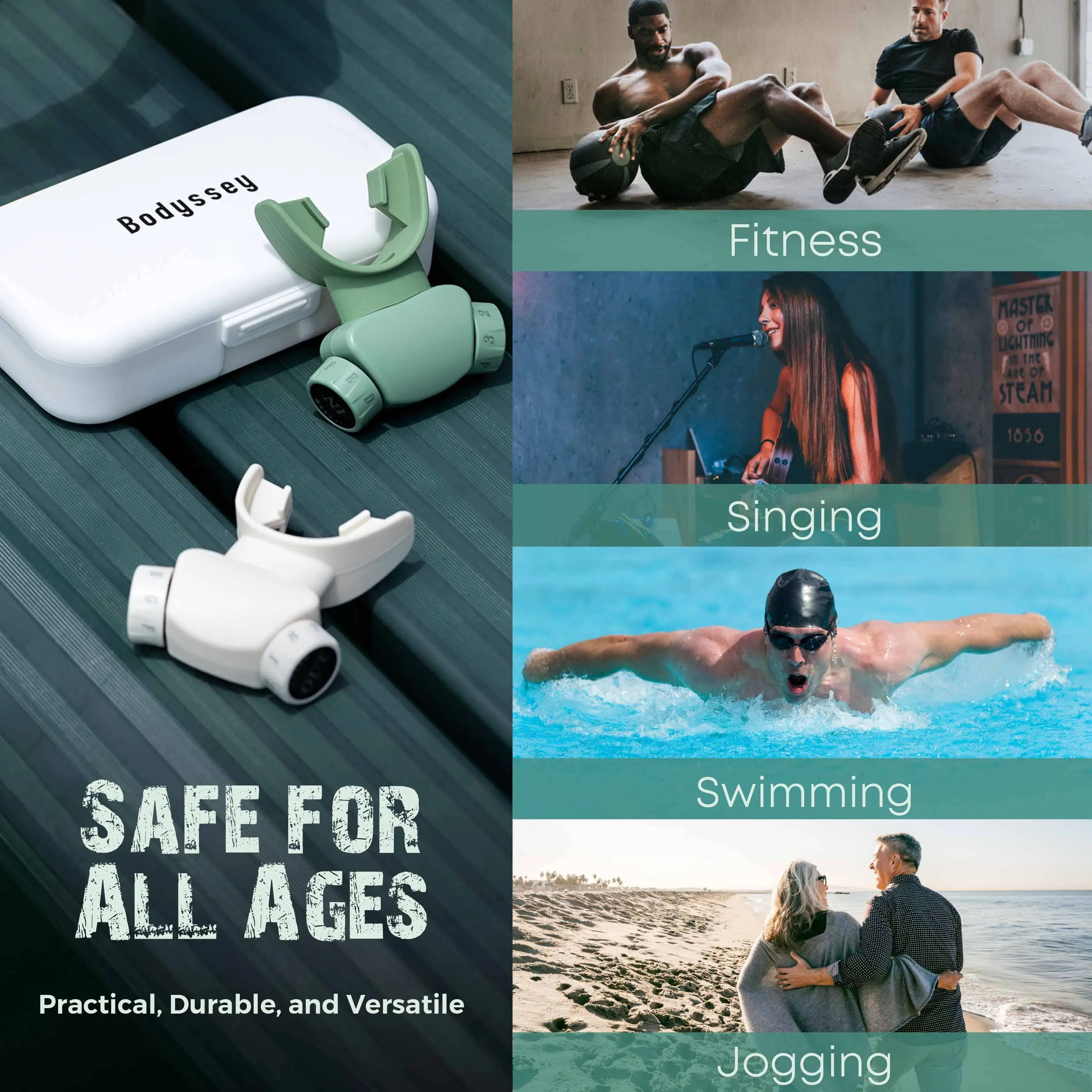 Bodyssey ABT-X Respiratory Muscle Trainer - Breathing Training Device for Lung Exercise and Strengthening(Matte Green)