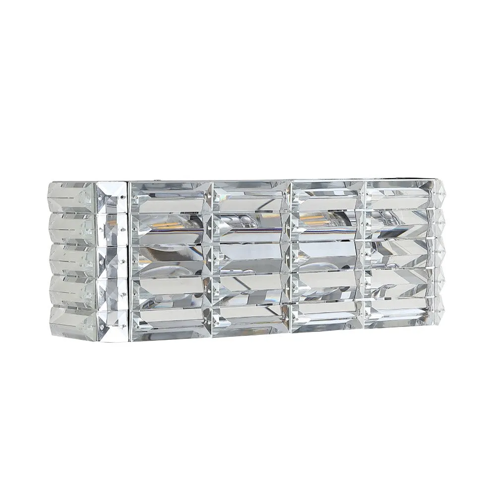 Boseophone Iron/Crystal Glam Modern LED Vanity Light