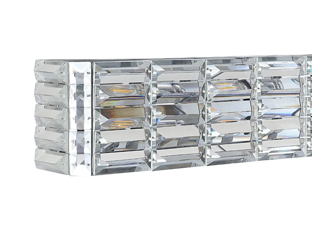Boseophone Iron/Crystal Glam Modern LED Vanity Light