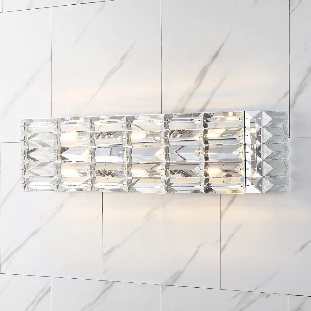 Boseophone Iron/Crystal Glam Modern LED Vanity Light