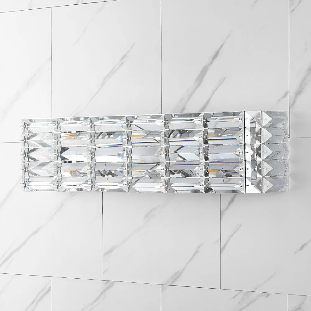 Boseophone Iron/Crystal Glam Modern LED Vanity Light