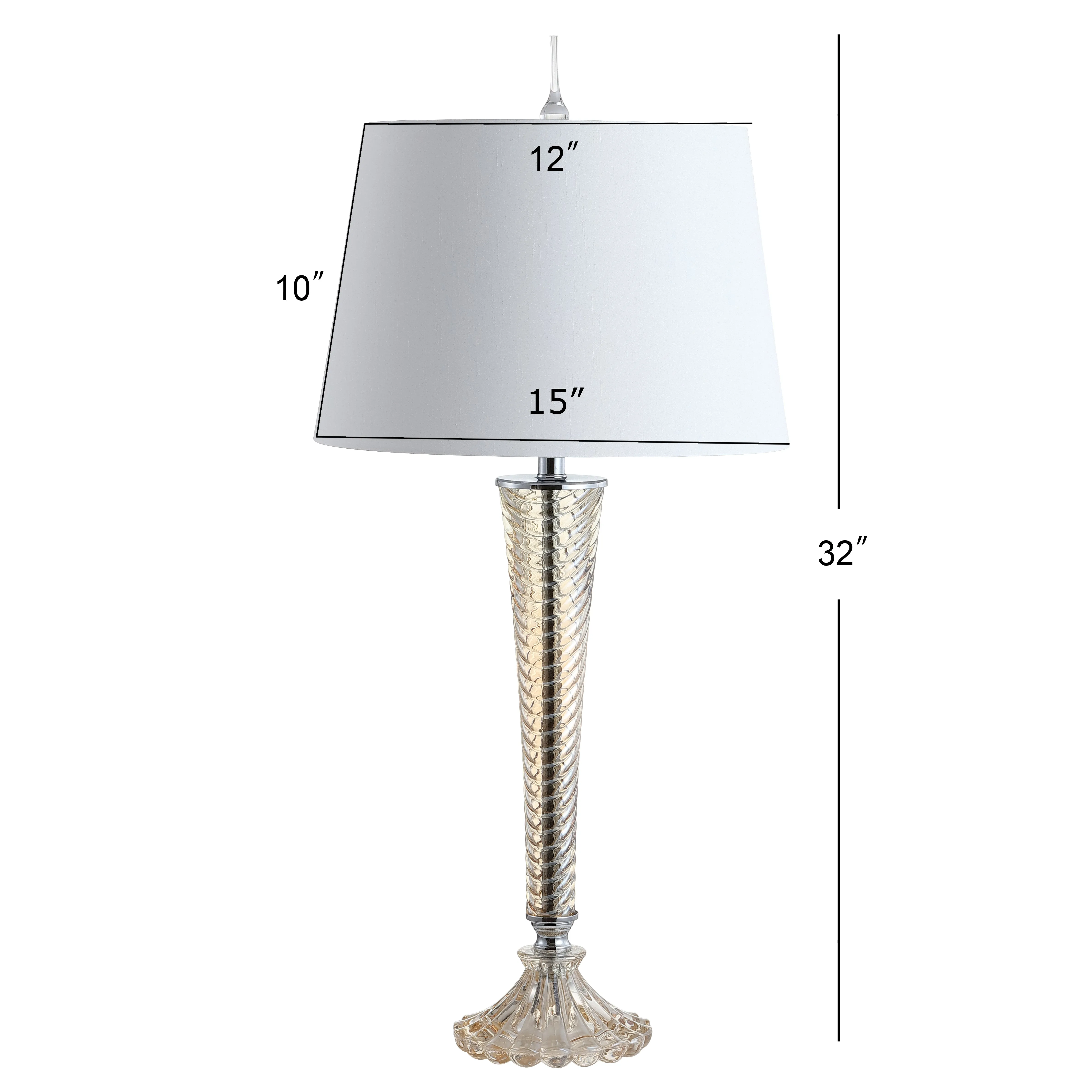 Bourbon 32" Glass LED Table Lamp, Set of 2