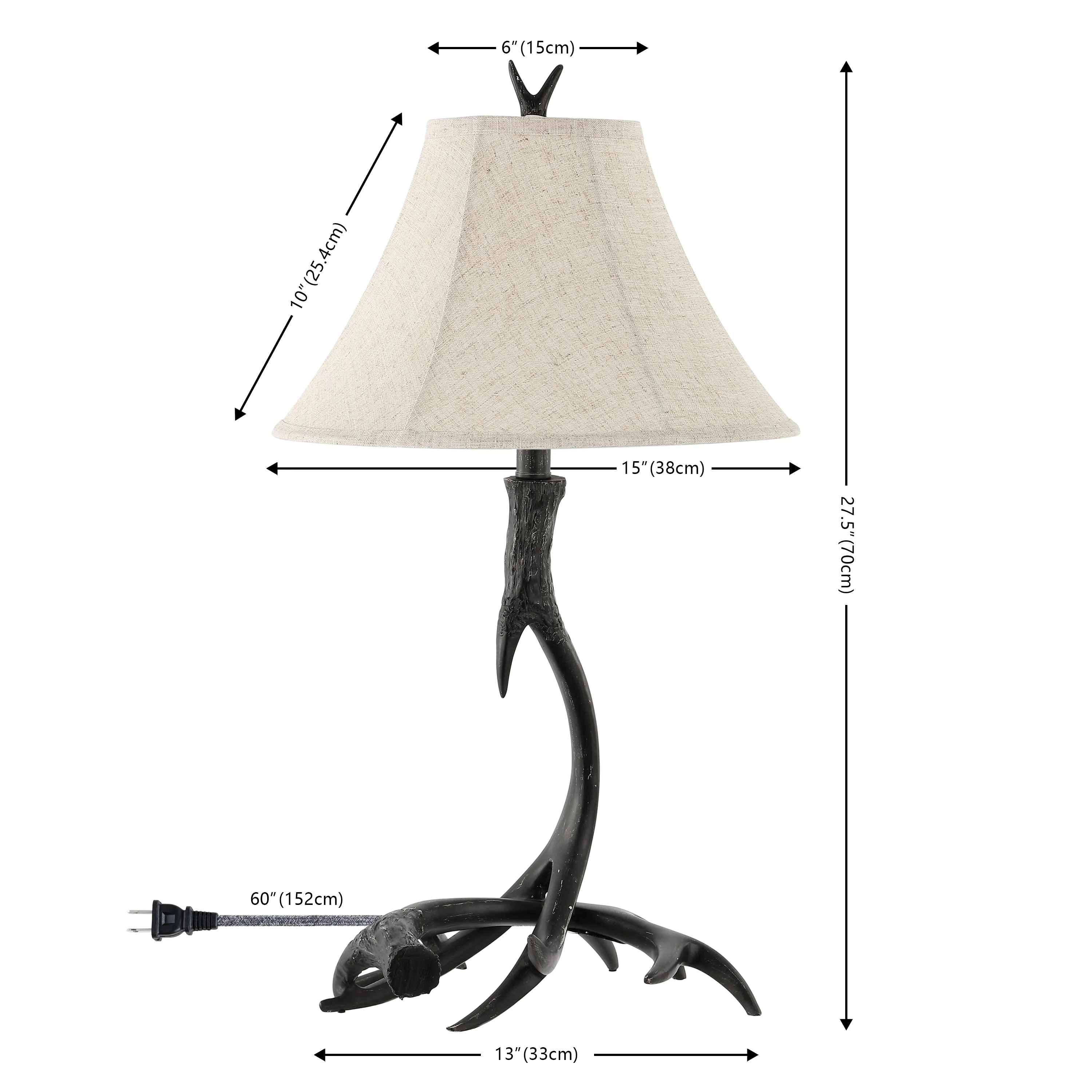 Brisbane 27.5" Rustic Resin LED Table Lamp