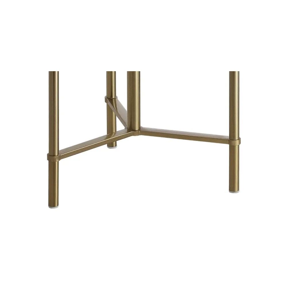 Brooklyn 59" Metal/Glass LED Side Table and Floor Lamp