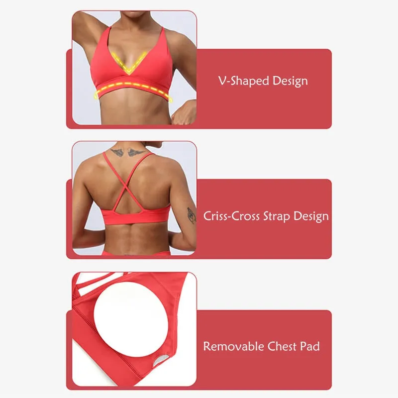 Buddha Stones 2-Piece Yoga Outfit Set - Backless Criss-Cross Strap Top, Bra, Shorts, and Leggings for Fitness