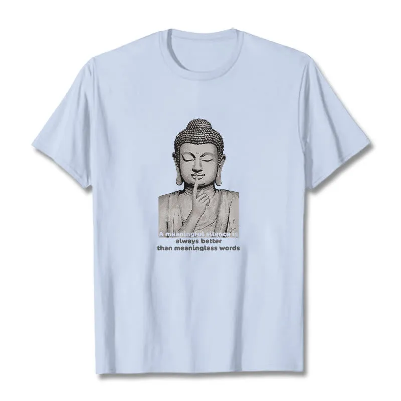Buddha Stones  A Meaningful Silence Cotton Tee T-shirt