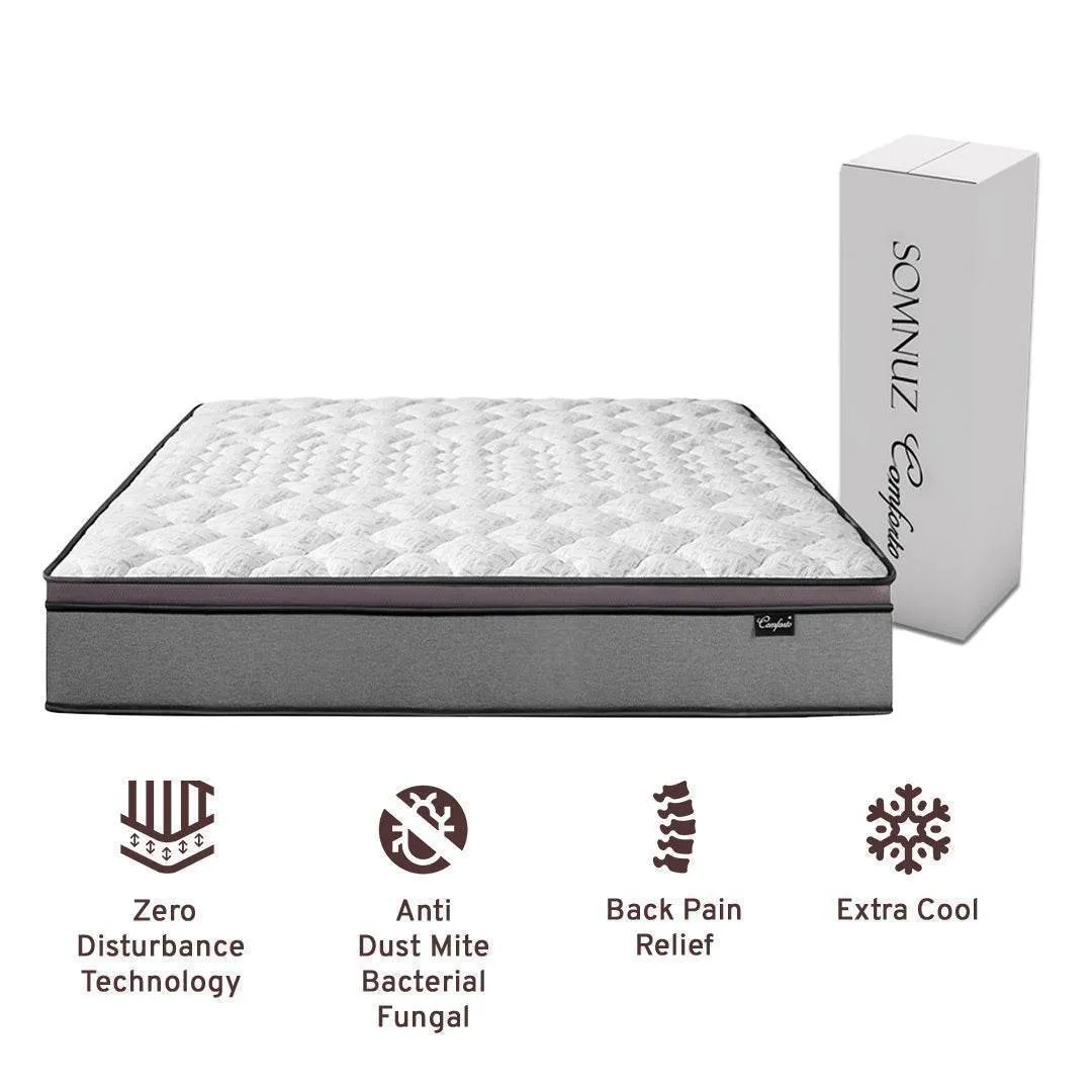 Campo Bedframe (Water Repellent)   Somnuz™ Comforto Bamboo Fabric Latex Individual Pocketed Spring Mattress Package