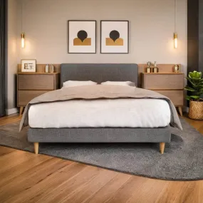 Campo Bedframe (Water Repellent)   Somnuz™ Comforto Bamboo Fabric Latex Individual Pocketed Spring Mattress Package