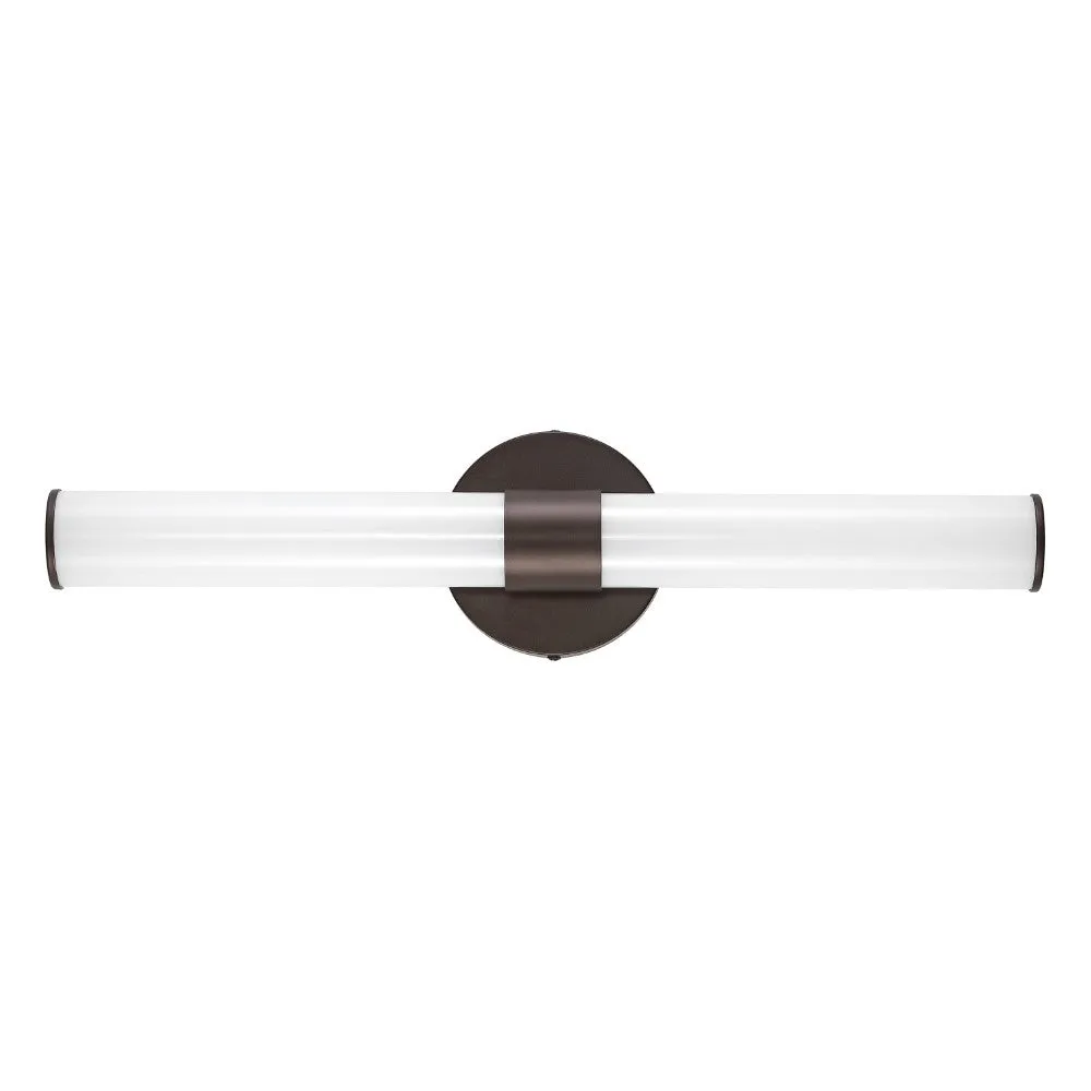 Chrome Industrial Mid-Century Iron Integrated LED Vanity Light