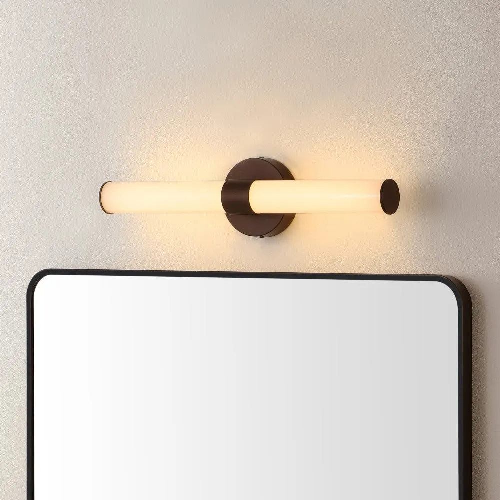 Chrome Industrial Mid-Century Iron Integrated LED Vanity Light