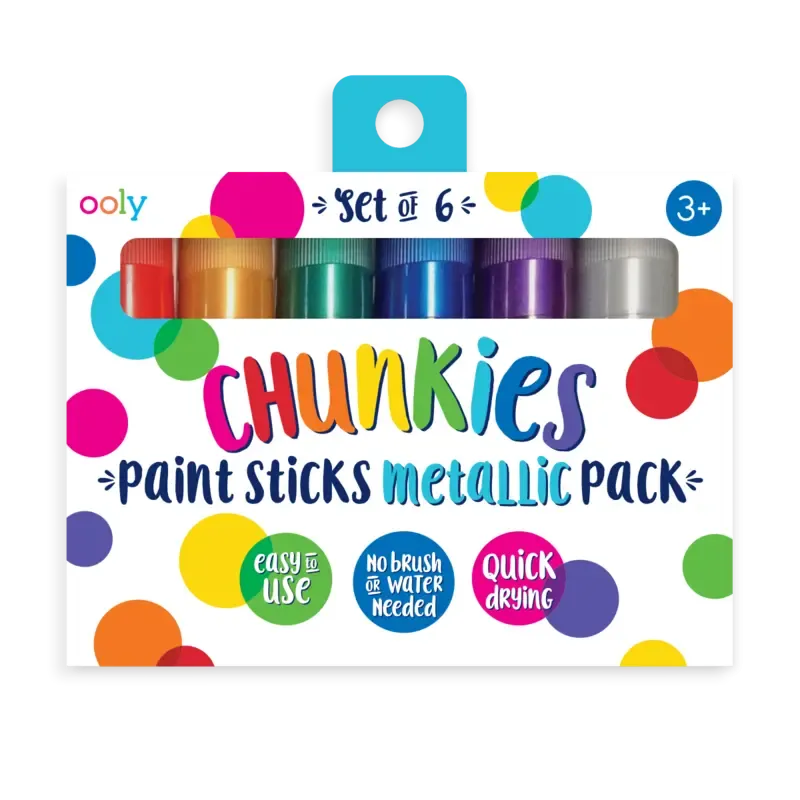 chunkies paint sticks - metallic - set of 6